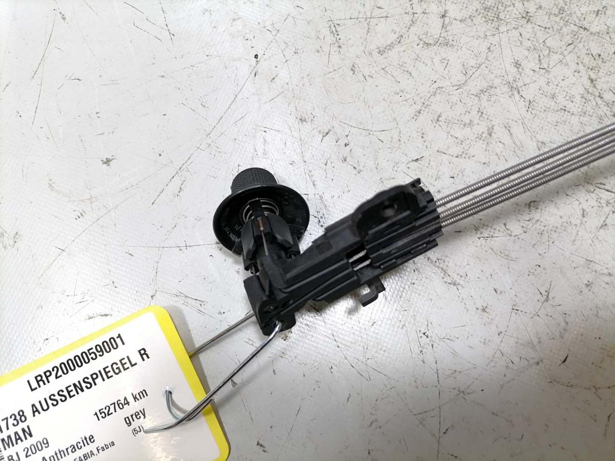 Skoda Fabia 2 original Au&szlig;enspiegel rechts manuell verstellbar 9153 Anthracite grey Bj.2009